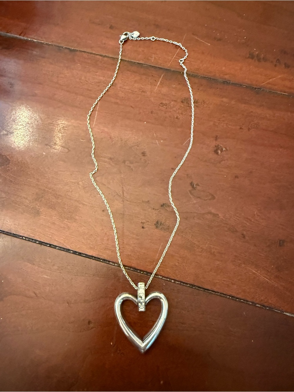 Brighton Silver Heart Reversible Heart Necklace - Picture 3 of 4